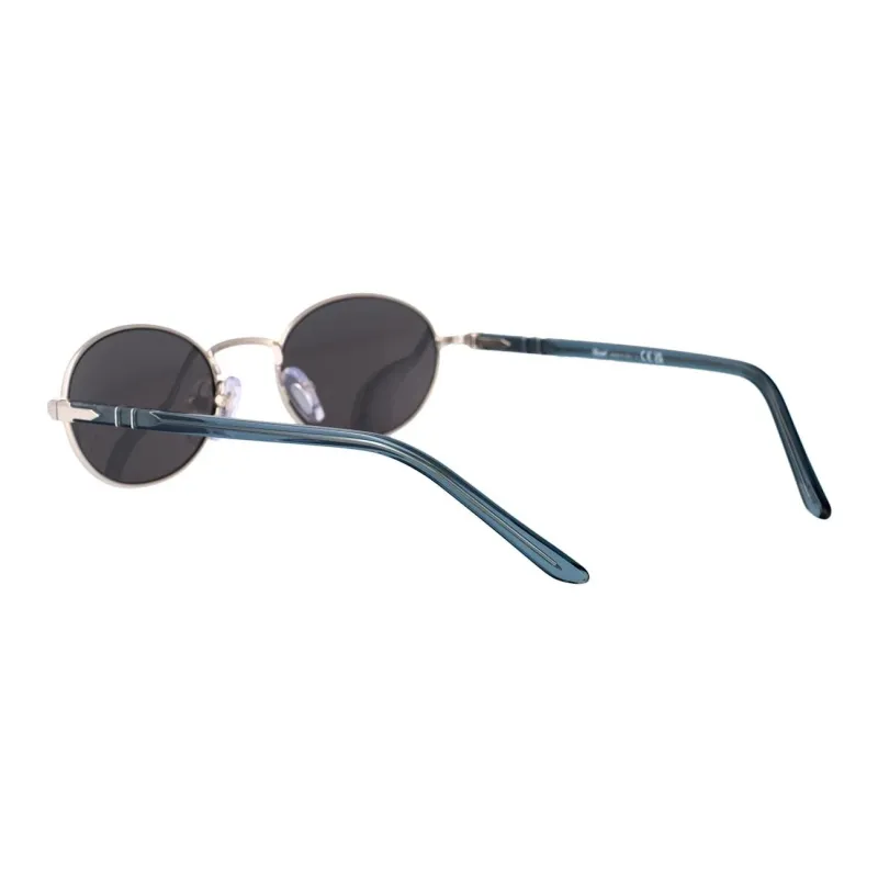 PERSOL Metal Oval Sunglasses Women's Silver-3