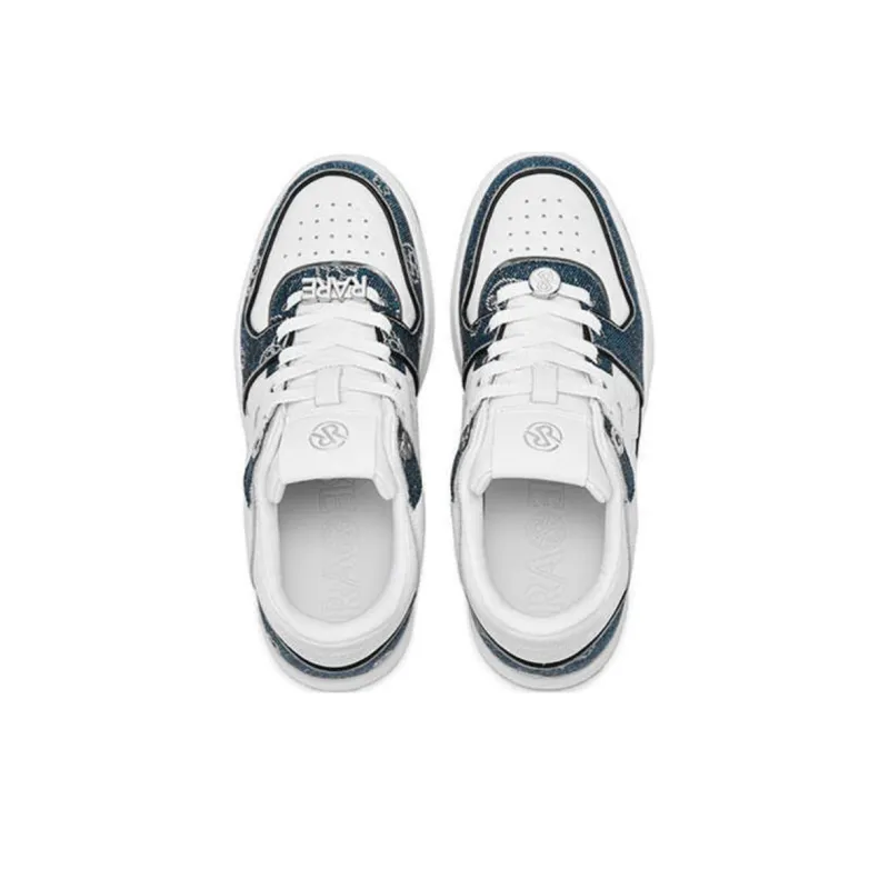 RARE RICH Collection Low Top Skateboard Shoes Women's White Blue-5