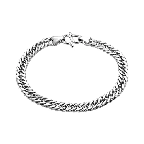 LAOYINJIANG S925 Silver Multi Size Silver Bracelet Men's
