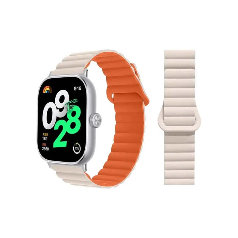 Fly Red Beige Compatibility Watch Band Silicone Material-0
