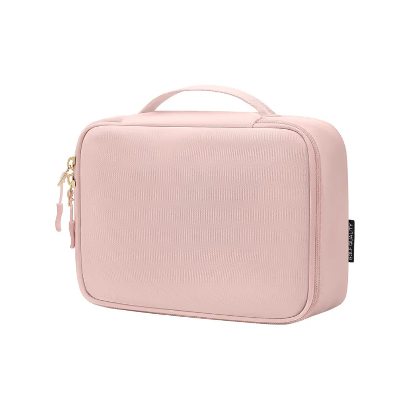 GOLF Fabric Makeup Bag Regular Women's Black/Apricot/Pink-11