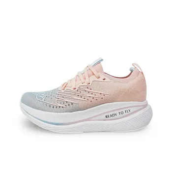 LPMX Cushioned Slip Resistant Breathable Low Top Full Length Carbon Plate Training Running Shoes Women's Light Pink