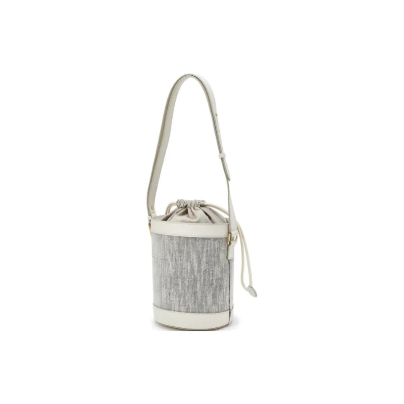 ATHE VANESSABRUNO Jute Bucket Bag Handbag Shoulder Bag Medium Size Women's Ivory-3