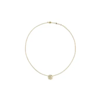DIOR 18K Gold, Diamond, Mother Of Pearl Necklaces Women's White