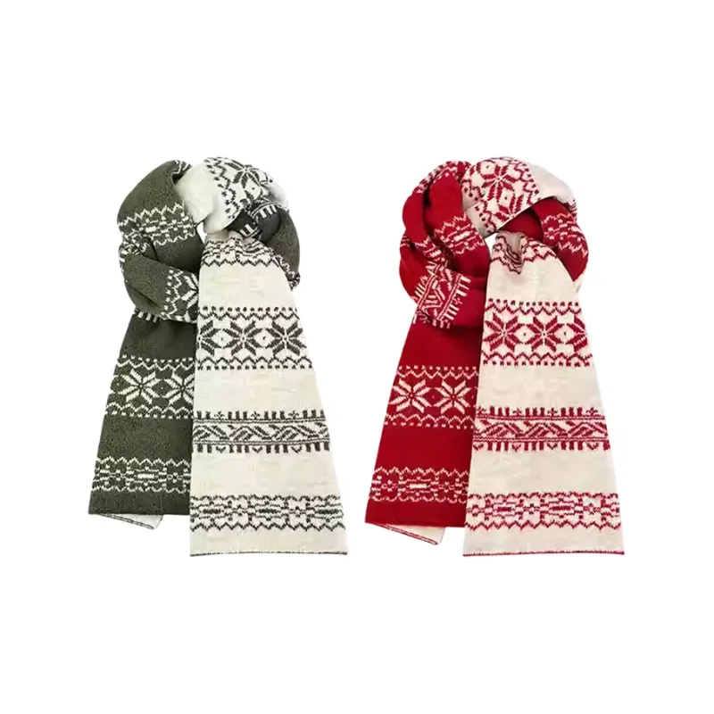 Yalu Rabbit Fur Knit Scarves Unisex Gift Box Set-12