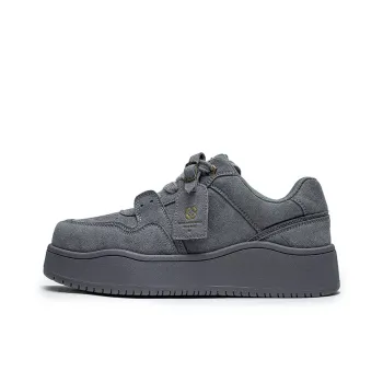 Journey Of Inspiration Slip Resistant Height Increasing Low Top Skateboard Shoes Unisex Gray