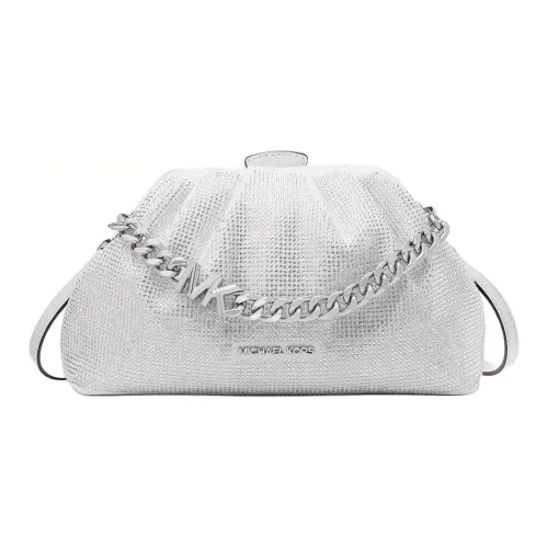 MICHAEL KORS Nola Cotton Shoulder Bag, Crossbody Bag, Handbag Small Size Women's Optical White Color