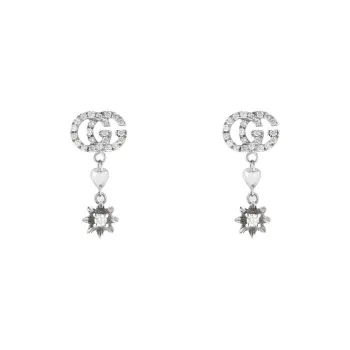 GUCCI Earrings Women's Silver
