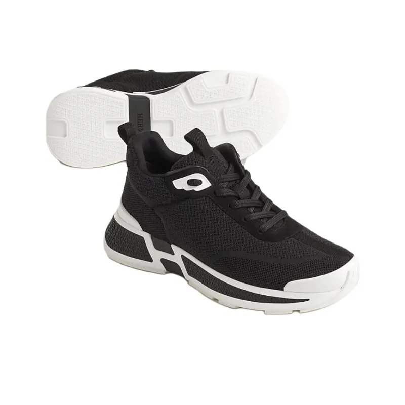 HERMES Heros Low Top Casual Shoes Women's Black-3