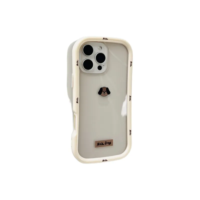 Wei Xin Acrylic Material 2 in 1 Transparent Puppy Phone Cases Compatible With IPhone 16/15 Pro Max/Apple 13/14 Pro/Max-1