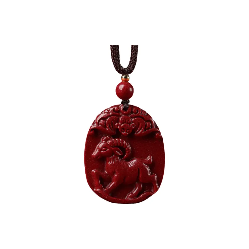 Bubble Scallops Reconstructed Cinnabar Necklaces Unisex-17