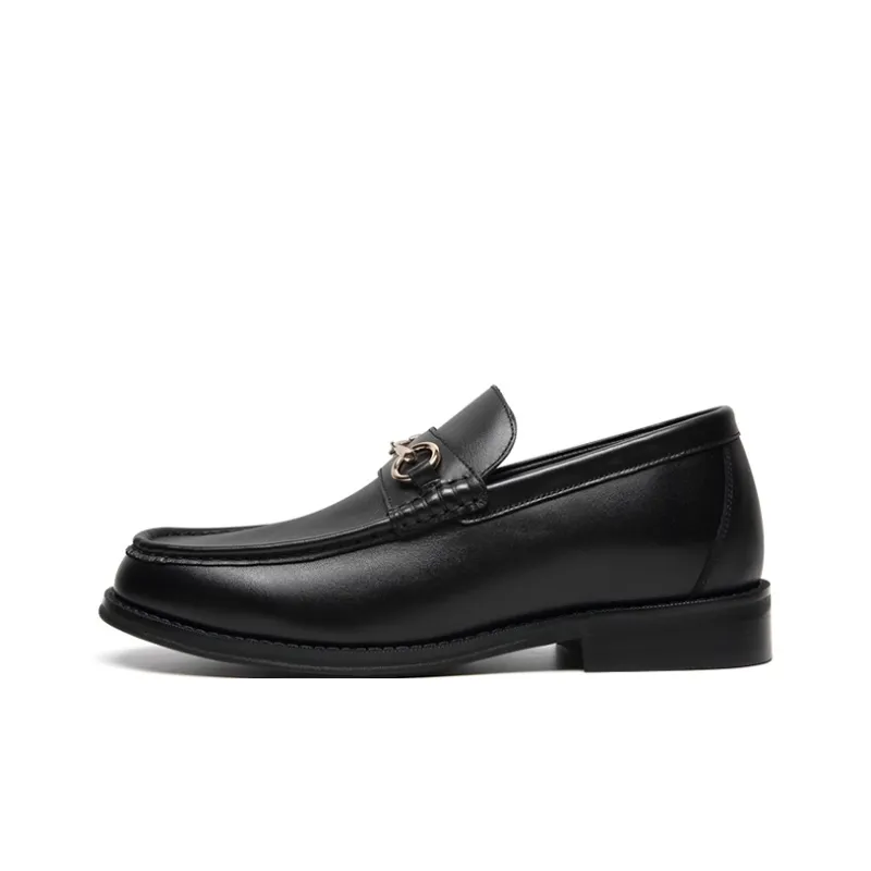 He Jinchang Loafers Men's Black-0