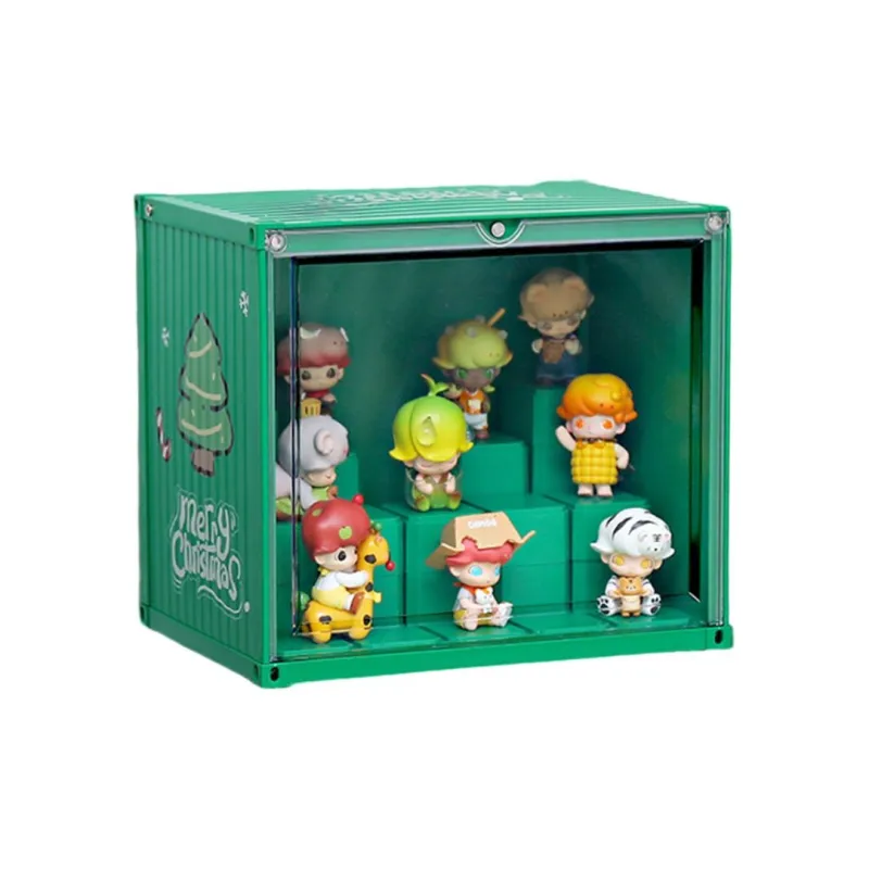 JINGGUAN Christmas Luminous Container Trendy Toy Figure Display Case Finished Product Model Accessories-3