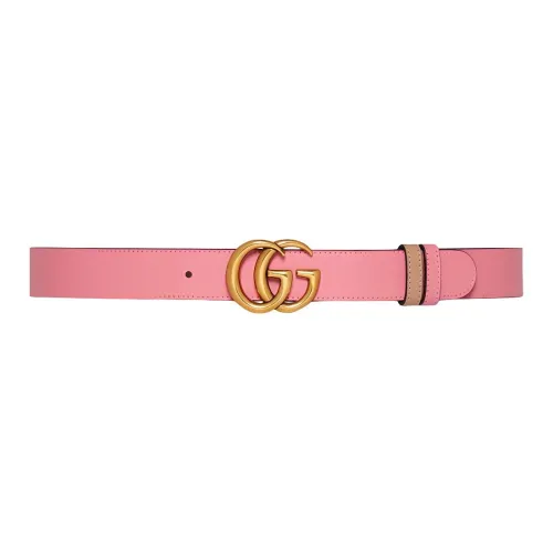 GUCCI Leather Belts Women's Pink/Beige