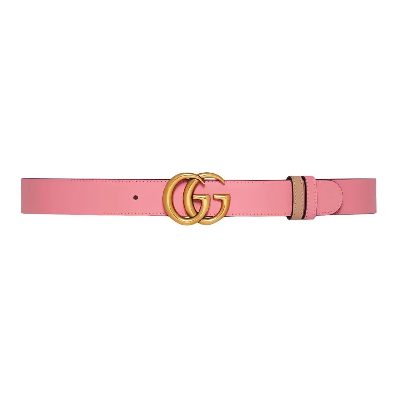 GUCCI Leather Belts Women's Pink/Beige-0