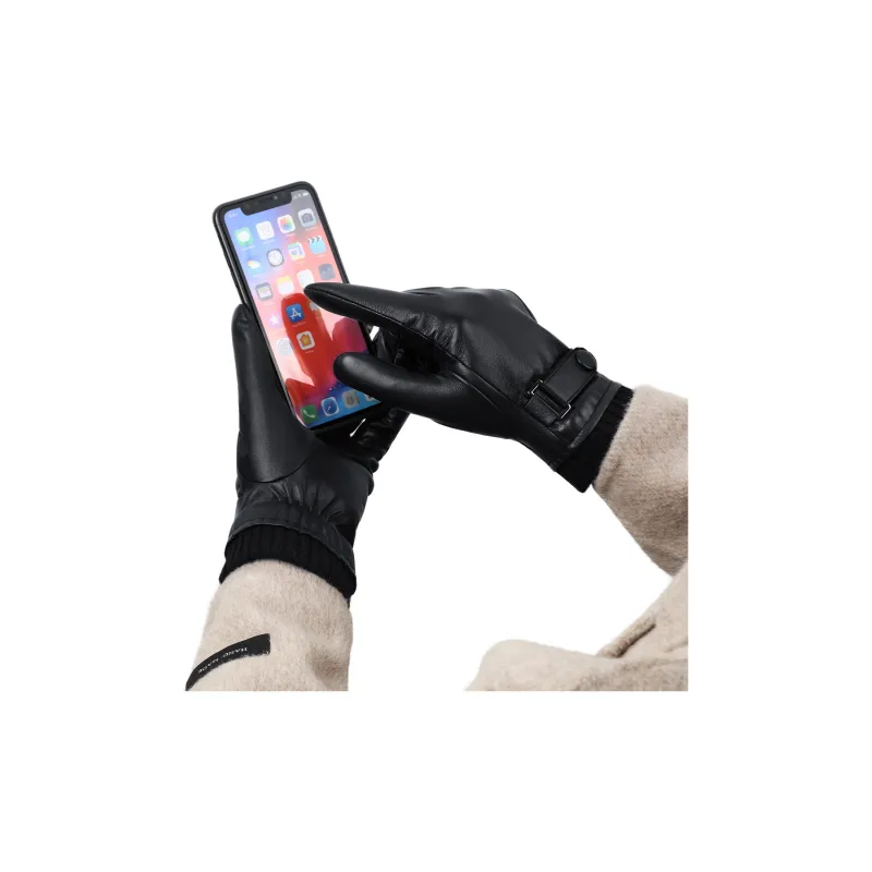SEPTWOLVES Sheepskin Touchscreen Motorcycle Gloves WO Unisex-6