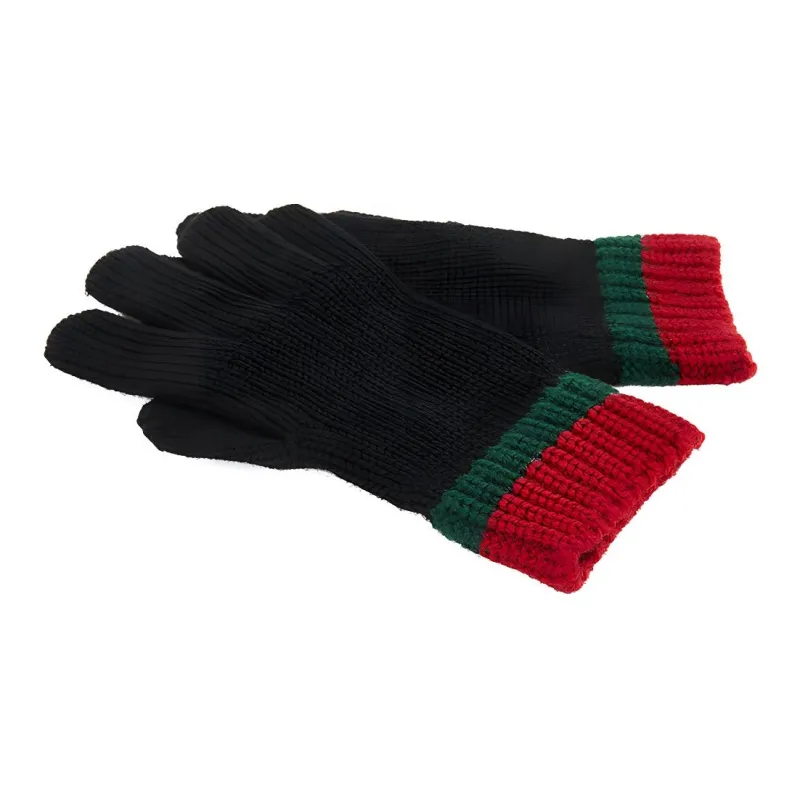 GUCCI Knit Gloves Kids Black-1