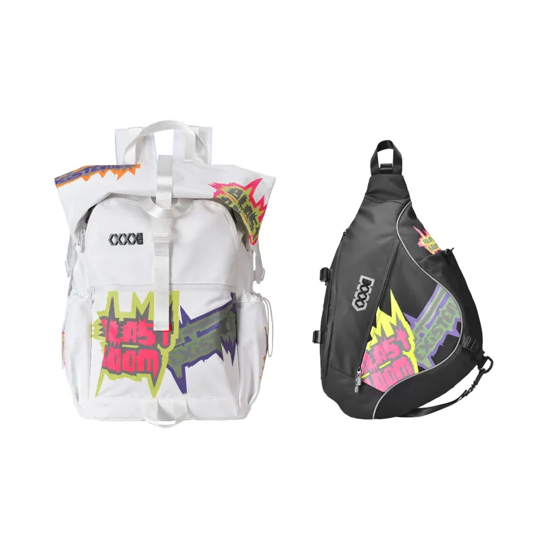 COEXISTENCE Polyester Water Repellent Stain Resistant Backpack Travel Bag Regular Unisex White-7