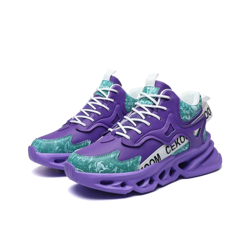 PNKE Anti Slip And Wear Resistant Height Increasing Warm Mid Top Chunky Sneakers Men's-3