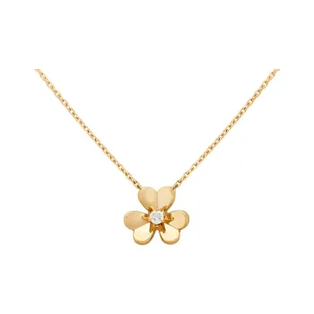 Van Cleef & Arpels Yellow Karat Gold, Diamond Necklaces Women's