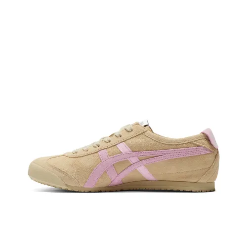 Patou x Onitsuka Tiger MEXICO 66 Anti Slip Wear Resistant Low Top Casual Shoes Unisex Brown Pink