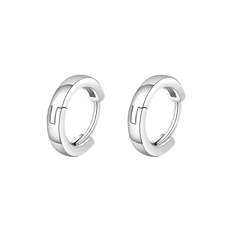 OWNCOOL S999 Fine Silver Earrings Men's-5