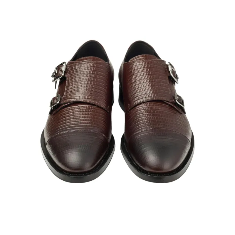 Jimmy Choo Finnion Monkstrap Dress Shoes Men's Brown-3