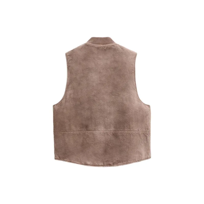 ZARA Vests Men Light Brown-1
