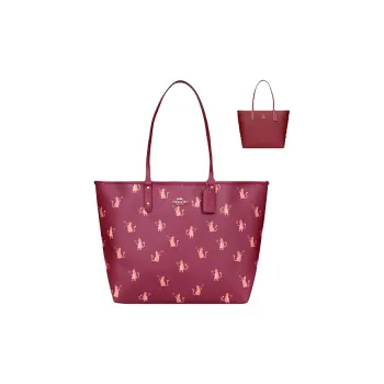 COACH City PVC Shoulder Bag Large Size Women's Rose Purple