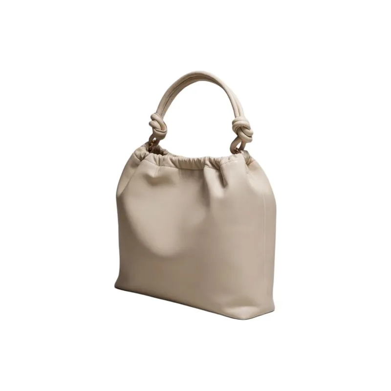 Other Stories Sheepskin Tote Bag Shopping Bag Shoulder Bag Handbag Large Size Women's Beige-1