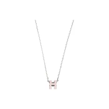 HERMES Mini Pop H Pendant Palladium tone