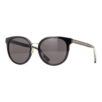 GUCCI Injection Molded Irregular Shape Sunglasses Unisex Black