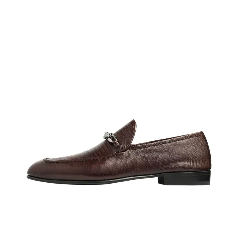 Jimmy Choo Diamond Marti Reverse Loafers Men's Brown-0