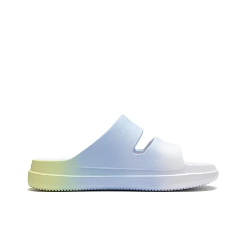 LiNing Soft Clap Slip Resistant Slide Slippers Unisex White Blue-1