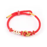 Combed Peach Blossom Ruyi Rope Bracelet