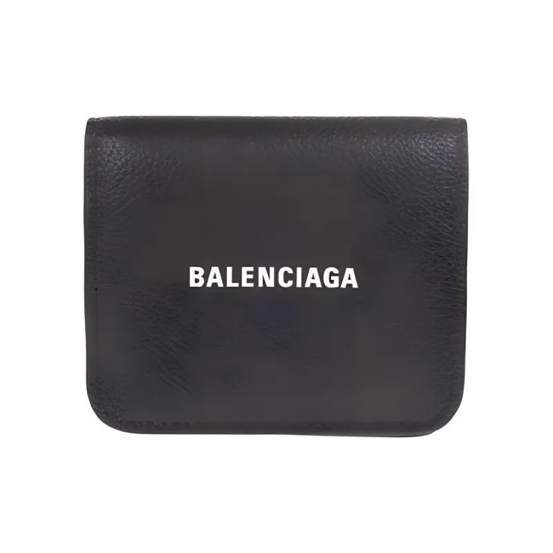 Balenciaga Balenciaga Luggage Collection Grained Leather Wallet Women's Black-0