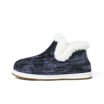 Old Meihua Bamboo Casual Single Shoes Women's Dark Blue