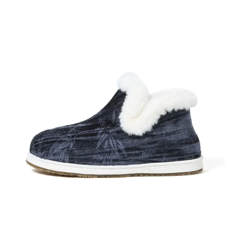 Old Meihua Bamboo Casual Single Shoes Women's Dark Blue-0