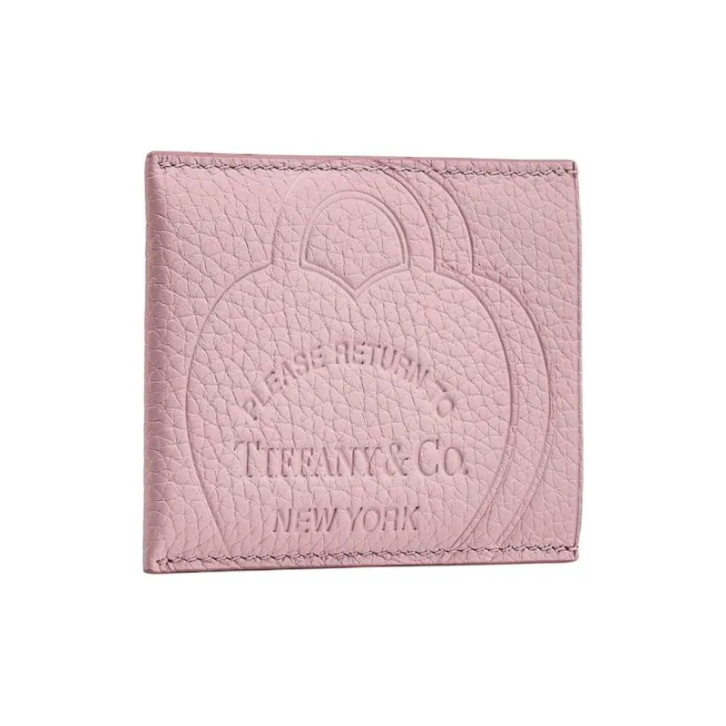 TIFFANY & CO. Return To Tiffany Collection Taurillon Leather Card Holder Women's Crystal Pink-1