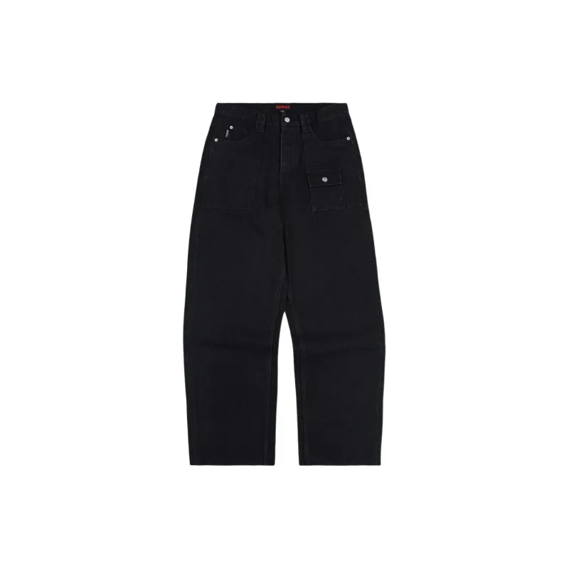 PLEASURES Grind Baggy Jeans-1