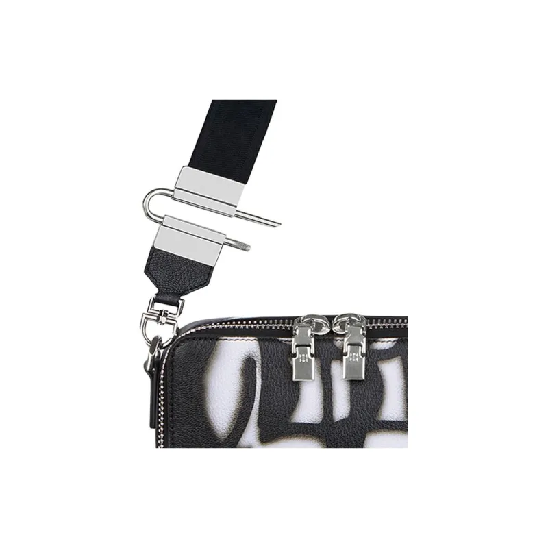 GIVENCHY Chito Collaboration Grain Sheepskin Camera Bag, Shoulder Bag, Crossbody Bag Men's Black-4