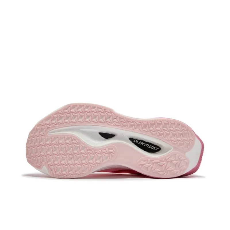 361° Cushioning Anti-Slip And Wear-Resistant Low-Top Running Shoes Unisex White Pink Begonia-4