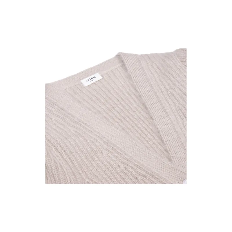 CELINE SS22 Knitted Fabric Cardigan Women's Violet-2