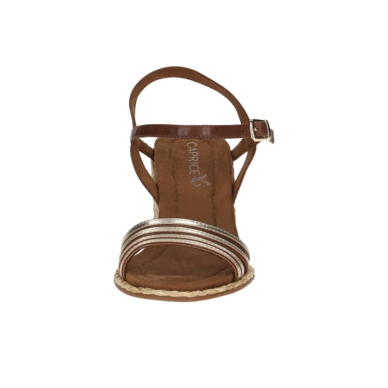 CAPRICE Breanna Strap Sandals 7.5cm Women's Brown-4