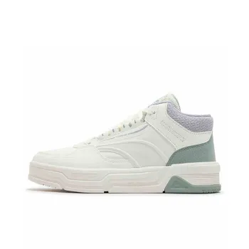 361° Slip Resistant Shock Absorbers High Top Skateboard Shoes Women's White Green
