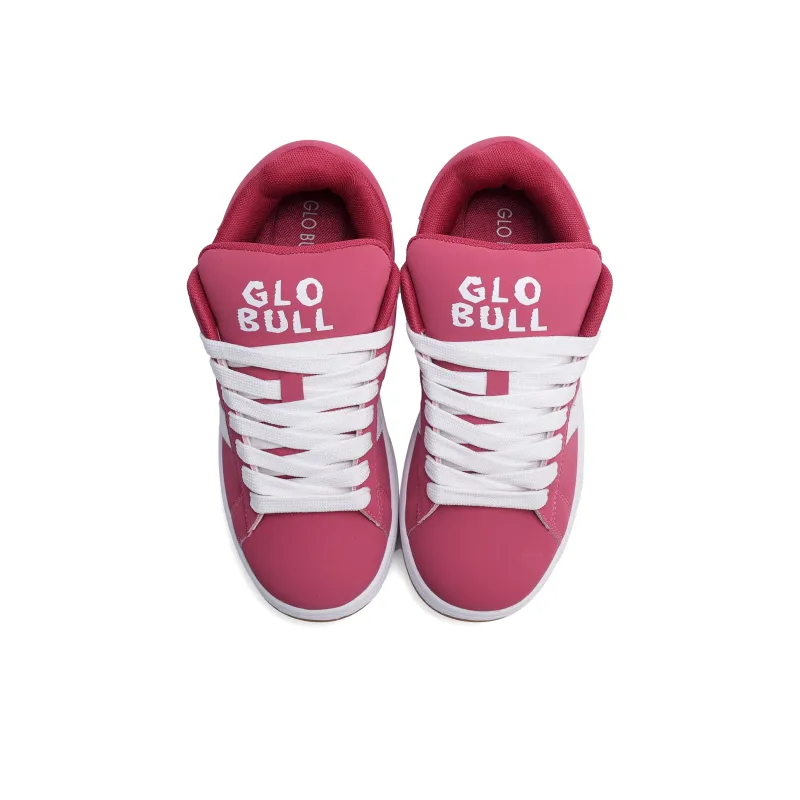 GLO BULL Skateboard Shoes Unisex Low Top Rose Red-3