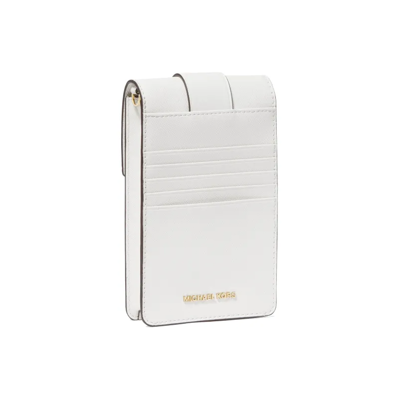 MICHAEL KORS Charm Cow Leather Cell Phone Pouch Small Size Women's White-2