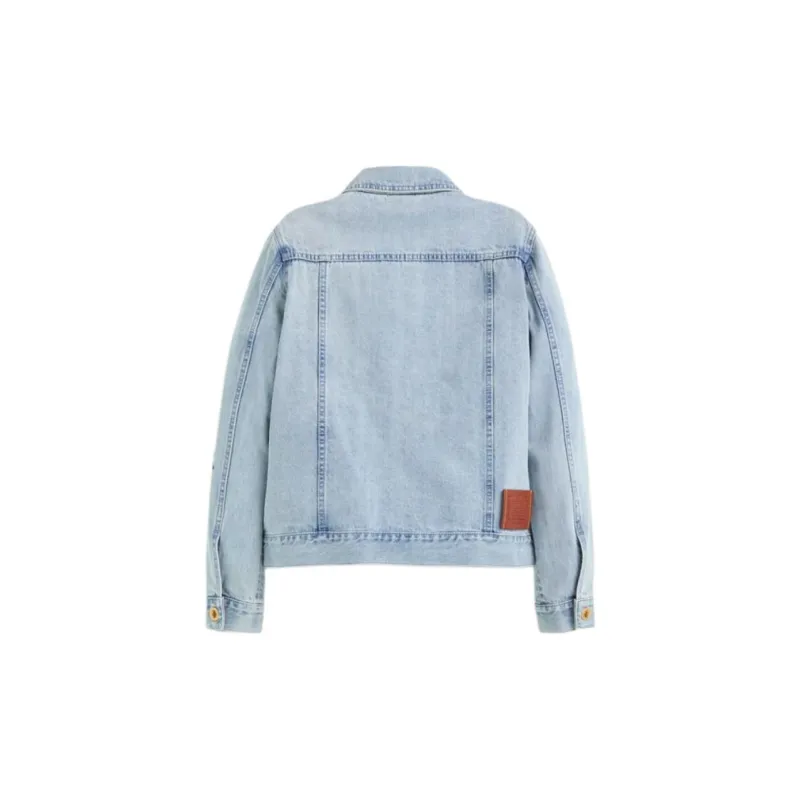 COACH Restored Washed Denim Jacket Denim Jacket Women's Light Blue-1