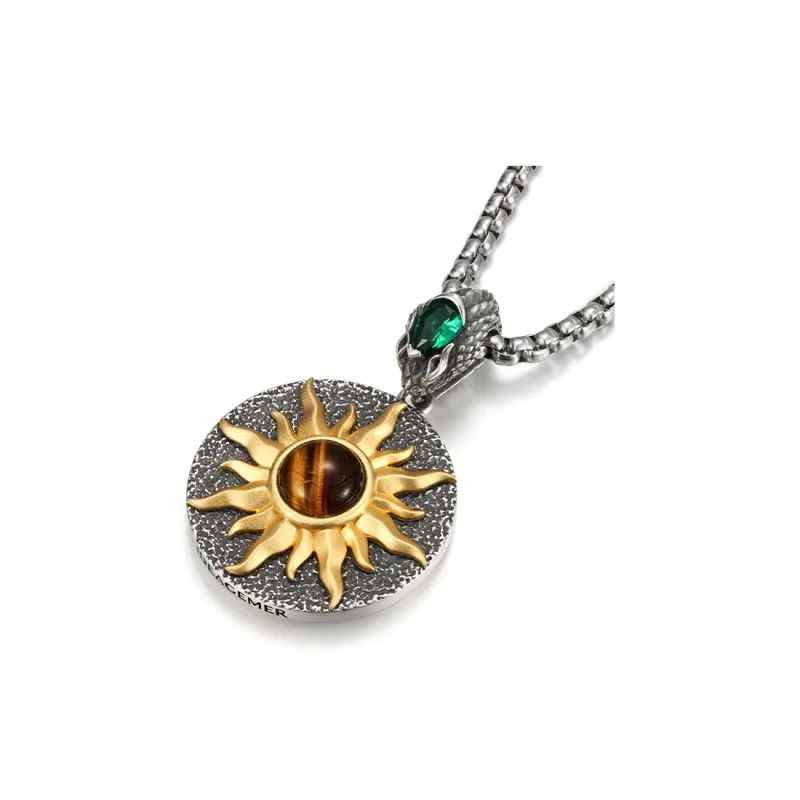 IDEAGEMER 925 Sterling Silver Necklaces Men's-8