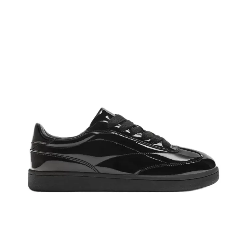 ZARA Abrasion Resistant Low Top Skateboard Shoes Men's Black-1